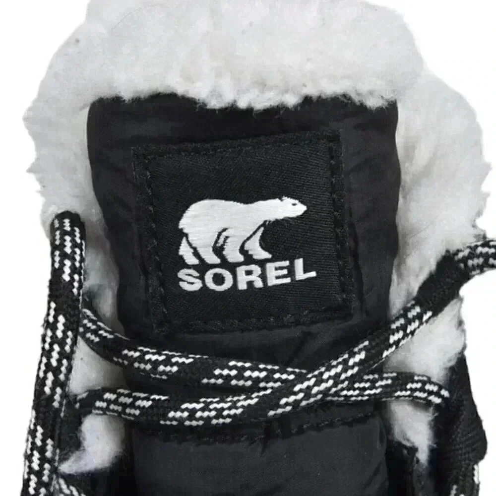 Sorel Whitney II Flurry Waterproof  Boot Suede Insulated Black Size 8 - Picture 12 of 14